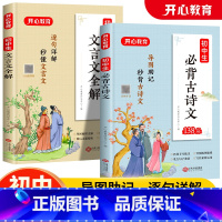 文言文+必背古诗文 [共2册] 初中通用 [正版]2023新版初中文言文全解必背古诗词138首一本通译注及赏