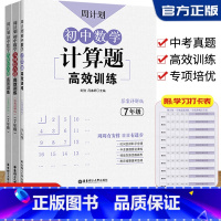 [七年级数学]计算+代数+几何(3本套) 七年级/初中一年级 [正版]七年级数学周计划计算题bi刷题 初一数学专项训练七