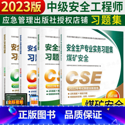 [正版]套装4本2023新版煤矿安全专业习题集中级注册安全师工程师应急管理出版社 安全生产管理法律法规安全生产技术基础