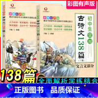 [两本]古诗文常用138篇 全套 初中通用 [正版]全2册初中生常用古诗文138篇上册下册七年级八年级九年级初一初二三通