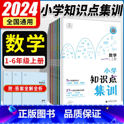 [3本]数学知识点集训+归类单元复习+口算大通关 一年级上 [正版]2023秋53小学数学知识点集训 5.3小儿郎数学知