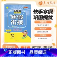 语文 人教版 小学一年级 [正版]2024年新版实验班提优训练寒假衔接语文人教版一年级上册升下册小学同步预习提优学习资料