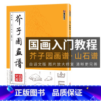 [正版]芥子园画谱临摹技法白话文版美术绘画书籍浙江人民美术出版社初学者画画入门自学零基础教程古风国画芥子园画传山石谱