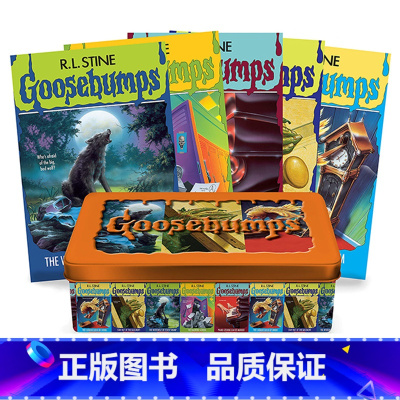 [正版]限量铁盒版5册 鸡皮疙瘩英文原版 Goosebumps Retro Fear Set 恐怖惊险小说 青少年幽默