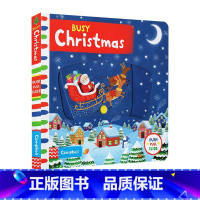 [正版]英文原版 busy系列 英文原版启蒙 Busy Christmas 纸板 机关 操作 活动 书 繁忙的圣诞节