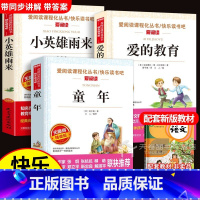 [4本]6下全套 [正版]六年级上册必读的课外书下册 快乐读书吧小英雄雨来六年级必读 童年高尔基 爱的教育亚米契斯 三四