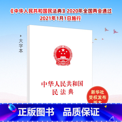 [正版]中华人民共和国民法典(大字本) 民法典2020年版 民法 民法典2020 物权编 合同编 人格权编 婚姻家