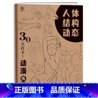 [正版]人体结构动态 30天打卡 动漫练习册 动漫人体技法 人体速写 艺用动态解剖 漫画人物手绘初学者入门 动漫速写描