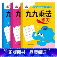 数学专项训练全套3本 一升二 [正版]全套3本练习九九乘除法表内除法有余数的乘除数学思维专项训练一日一练口算题计算算术本