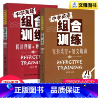 [正版]初二英语辅导资料中学英语组合训练八年级英语完形填空与阅读理解 八年级英语强化训练上册下册阅读理解和短文填词 湖