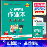 语文 人教版 二年级下 [正版]2023新版小学学霸作业本二年级下册语文人教版 小学2年级下同步训练pass绿卡图书单元