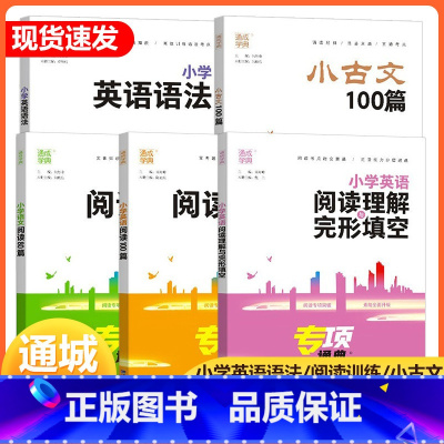 英语阅读理解完形+语法[2本套装] 小学通用 [正版]2024新版通城学典小学英语阅读理解与完形填空 小学英语语法/小学