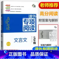 [正版]2019南大励学 高分阅读 课外专项阅读文言文 七年级 第2版 7年级满分作文大全集作文同步上下册辅导书总