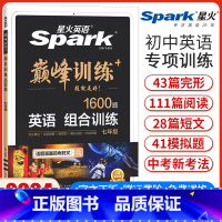 七年级英语组合训练 七年级/初中一年级 [正版]2024新版英语巅峰训练七年级英语组合训练初一7年级完形填空与阅读理解任