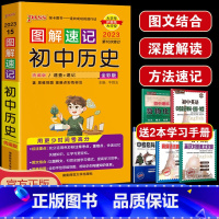 历史 初中通用 [正版]2023版PASS绿卡图解速记初中历史全彩版 七八九年级历史总复习基础知识点 初一初二初三辅导资