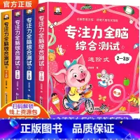 [全4册]专注力全脑综合测试2-6岁 [正版]专注力训练儿童全脑开发逻辑思维训练书籍2-3-4-5-6岁幼儿园宝宝左右脑