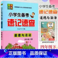 道德法治.人教版 四年级下 [正版]2023新版小学生备考速记速查 道德与法治 四年级下册人教版RJ备考宝典小学4年级下