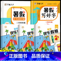 暑假写好字+语数英暑假作业[三升四年级]全5册+赠打卡训练手册 小学通用 [正版]暑假写好字小学1-6年级一升二升三升四