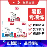 [人教版/暑假专项3本]暑假口算+暑假阅读+暑假练字帖 小学一年级 [正版]一本暑假口算人教版北师版小学数学一升二升三升