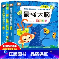 [正版]4-5岁儿童左右大脑开发 智力大开发全脑思维训练大脑潜能开发游戏书 专注力思维力观察力训练四岁宝宝益智书籍潜能