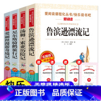 快乐读书吧六年级下册 全套4本 [正版]全套4册 六年级课外阅读书籍下册原著完整鲁滨逊漂流记小学生爱丽丝梦游仙境漫游奇境