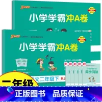 [2本]语文+数学(人教版) 二年级下 [正版]小学学霸冲a卷二年级下册语文数学全套2年级下人教版苏教版北师大练单元期中