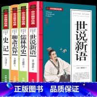 [全套4册 ]世说新语 [正版]全套4册 世说新语必读书儒林外史 聊斋志异 史记 原著全册书籍原版文言文初中生注释版中华