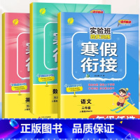 语文+数学+英语[人教版]/3本 小学三年级 [正版]2024新版春雨实验班寒假衔接一二三四五六年级上册寒假作业语文数学