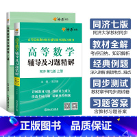 [2本]高等数学辅导+同步测试卷(同济七版)上册 [正版]高等数学辅导及习题精解同步测试卷同济高等数学同济第七版星火燎原