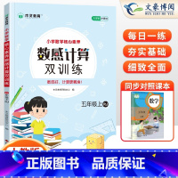 [数学]数感计算双训练(上册) 小学五年级 [正版]2023秋季 数学数感计算双训练五年级上册人教版语文数学核心素养竖式