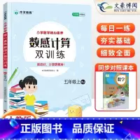 [数学]数感计算双训练(上册) 小学五年级 [正版]2023秋季 数学数感计算双训练五年级上册人教版语文数学核心素养竖式
