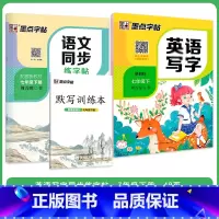 [语文+英语套装]七年级下册 七年级/初中一年级 [正版]七年级上册语文字帖练字小学生硬笔书法字帖一课一练墨点字帖新版初
