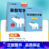 3升4年级 [正版]小学生初中生暑假写字作业一年级上册同步练字二年级三四五六年级下册七八年级上册硬笔书法练字本暑假预习复