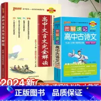 高中文言文+古诗文 高中通用 [正版]2024版高中文言文完全解读高中语文必背古诗文译注及赏析详解一本通人教版必修选修全