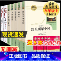 [人民教育]八年级上册必读+选读 全六册 [正版]红星照耀中国和昆虫记原著全集法布尔飞向太空港星星离我们有多远寂静的春天