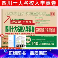 [语文]十大名校入学真卷 小学通用 [正版]2024四川小升初真题卷四川十大名校招生真卷入学真卷四川小升初语文数学英语四