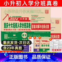 [正版]2024重庆十大名校招生真卷小升初人教版语文数学重点名校入学分班真题试卷小学毕业升学考试卷真题详解初一分班上册走