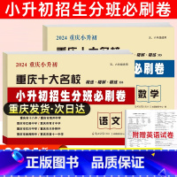 [正版]2024重庆十大名校小升初招生分班必刷卷 语文 数学 重庆小升初招生必刷卷 五六年级冲刺名校适用小学生毕业入初中