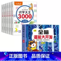 [4-5岁]全脑开发+识字大王3000字6册 [正版]儿童思维训练2-3-4-5岁全脑潜能大开发图书宝宝数学逻辑书本两岁