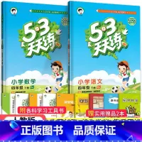 53天天练四年级下语数2本(人教版) 小学四年级 [正版]2023秋新版小学53天天练四4年级上册下册同步训练语文数学英