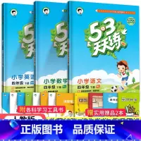 53天天练四年级下语数英3本(人教版) 小学四年级 [正版]2023秋新版小学53天天练四4年级上册下册同步训练语文数学