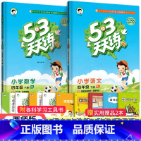 53天天练四年级下语数2本(西师版) 小学四年级 [正版]2023秋新版小学53天天练四4年级上册下册同步训练语文数学英