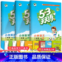 [北京版]2下语数英3本 小学二年级 [正版]北京小学53天天练二年级下册语文数学英语全套3本 2023春北京版5.3天