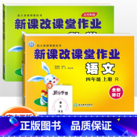 四年级上册语数2本 小学四年级 [正版]2022版 新课改课堂作业语文数学英语四4年级上册下册人教版RJ北京版大白兔练习