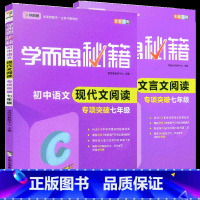 7年级]文言文+现代文阅读专项突破[2本套装] 初中通用 [正版]秘籍初中数学几何辅助线函数全套物理电学力学实验题专项训