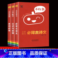 小学语数英3本套装 小学通用 [正版]2022版小红书小学语文数学英语基础知识大全口袋书英语单词书数学公式定律小学政治科