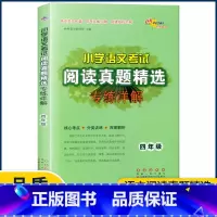 语文 小学四年级 [正版]新版小学语文考试阅读真题精选专练详解四年级上册下册 小学4年级语文阅读理解专项训练书考试真题分