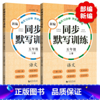 新编同步默写训练 5年级上下册 [正版]小学一二三四五年级上下册新编同步默写训练看拼音写词语生字注音组词阅读理解语文识字