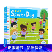 [正版]英文原版进口 Busy Sports Day 繁忙的运动会 Busy系列 纸板机关操作活动书 儿童英语启蒙科普亲