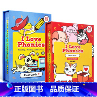 [正版]英语启蒙认知卡片I Love phonics flash cards L1-2盒大开本字单词卡自然拼读法幼儿园英